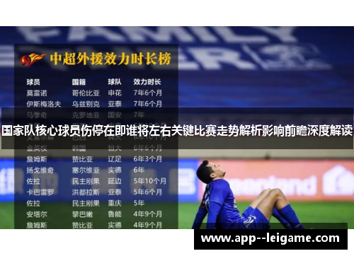 国家队核心球员伤停在即谁将左右关键比赛走势解析影响前瞻深度解读 国家队核心球员伤停在即谁将左右关键比赛走势解析影响前瞻深度解读